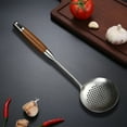 thumbnail image 4 of 304 Stainless Steel Wok Spatula, Skimmer Spoon with Heat-Resistant Wooden Handle, Durable, Easy to Clean, Dishwasher Safe, for Stir-Frying/Grilling, 4 of 6