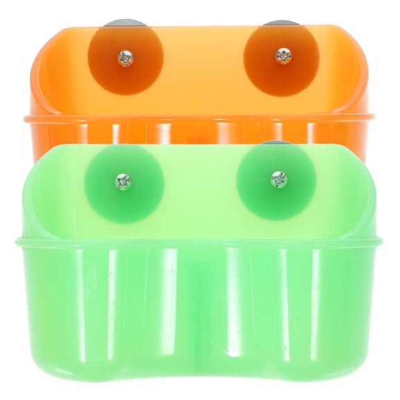 GAXIRE 2Pcs Bird Cage Food Bowl Large Capacity Parrot Feeding Cups for Birds