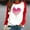 #0001-Pink, variant on Haivin Valentine's Day Women's Funny Love Heart Graphic Shirt - Casual Long Sleeve Pullover Top