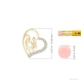 thumbnail image 3 of ANGARA Natural Diamond Heart Pendant in 14K Yellow Gold for Women (Size-1.5mm| Color-H| Clarity-SI2) | April Birthstone, Anniversary, Jewelry Gift for Women | Natural Diamond Necklace, 3 of 8