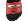 thumbnail image 4 of Disney Boys Pixar Cars Slide, Slip-on Sandals Lightning McQueen Slippers Black Red - 12, 4 of 6