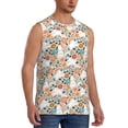 thumbnail image 2 of Pofeuu Cute Rabbit Floral Print Men's Muscle T-Shirt, Sleeveless, Muscle Tank, Classic Muscle Tee Top For Men Casual Sleeveless Muscle T-Shirt Trendy Clothes-XX-Large, 2 of 7
