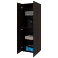 thumbnail image 6 of DEPOT E-SHOP Ghent Armoire, 2 Doors, 4 Shelves, Walnut / Black Wengue, 6 of 6