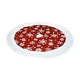 thumbnail image 3 of Jupe de Sapin de Noël Housse de Base de Sapin de Noël Housse Douce avec Bordure Blanche Jupe de Sapin de Noël Tablier de Sapin de Noël pour Intérieur Rouge, 3 of 8