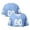 Sky Blue, variant on Trendfront Womens Number 80 Graphic Cropped Football V Neck Short Sleeve Color Block Game Day Athletic Crop Tops