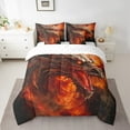 thumbnail image 2 of YST Ensemble Douillette 7 Pcs Rouge Feu Dragon Literie Lit en Sac, Format Grand Lit, Polyester, Enfants et Adultes, 2 of 5