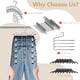 thumbnail image 3 of percha para pantalones con pinzas percha para faldas de 6 niveles gancho giratorio 360 grados organizador de armario, 3 of 6