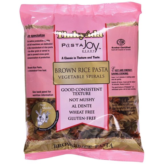Tinkyada Brown Rice Vegetable Pasta Spirals Gluten Free -- 12 oz Pack of 3