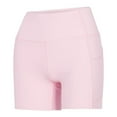 thumbnail image 5 of Natural Uniforms Women's High Waist Yoga Shorts&nbsp;Tummy Control with Deep Pockets (Small, Pink), 5 of 6