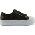 thumbnail image 2 of Guess Bells Women's Low Top Lace Up Synthetic Lace Trainers In Black Size 7.5, 2 of 6