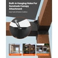 thumbnail image 2 of VEVOR Pergola Bracket Kit, 4x4 inch (Inner Size 3.5x3.5), 4 Pcs 3-Way Heavy Duty Corner Bracket Woodworks DIY Post Base Kit, Easy Installation Wooden Beams for Gazebos, Patio Pergolas, Log Cabin, 2 of 9
