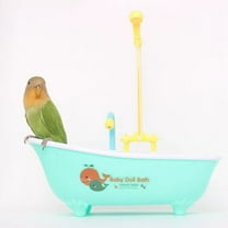 Zmeidao Parrot Automatic Bathtub with Shower, Parrot Bird Bathtub, Bird Shower Bath Accessories, Swimming Pool Toy