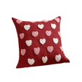 thumbnail image 2 of SugarBloom Valentine's Day Embroidered Plush Love Heart Pillow, Cute Three-dimensional Pattern Decorative Pillow Cover, 18x18 inches,C, 2 of 5