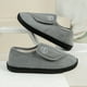 thumbnail image 4 of Zapatos para Resbaladizos Hombres Cuero Gamuza Sin Deslizamiento Cómoda Y Cálida Peluche Interior/exterior Pies Hinchados Diabéticos, 4 of 8