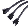 thumbnail image 4 of Cable de 4 pines 1 a 3 Extensión PWM Formas de ventilador Splitter Manga Negro Sywqhk Para estrenar, 4 of 6