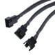 thumbnail image 4 of Cable de ventilador PWM de 4 pines Cable de extensión con funda negra divisora ​​de 1 a 3 vías Likrtyny Para estrenar, 4 of 6