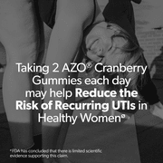 AZO Cranberry Urinary Tract Health Gummies Supplement, Helps Cleanse & Protect for Reduced UTIs, Berrylicious Flavor, 40 Count