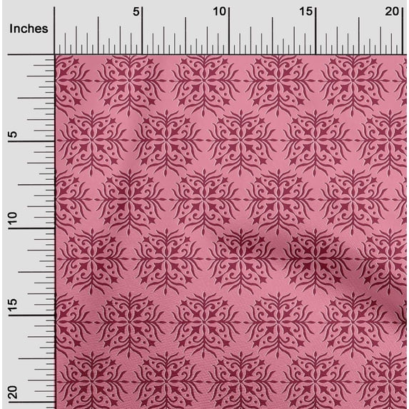 oneOone Cotton Poplin Fabric Floral Block Print Fabric By Yard 56 Inch Wide