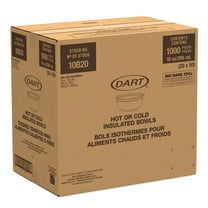 Dart Foam Bowls, 10 Ounces, White, Round