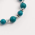 thumbnail image 3 of Semi-Precious Dyed Turquoise Natural Gemstone Bracelet with Donut Spacer Beads, 3 of 4