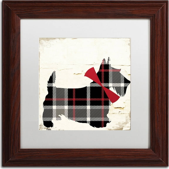 Trademark Fine Art "Scotty II" Canvas Art by Color Bakery, White Matte, Wood Frame