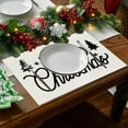 thumbnail image 2 of Floleo Merry Christmas Placemats , 13X17 Inch Seasonal Winter Xmas Holiday Table Mats For Party Kitchen Dining Decoration, 2 of 7