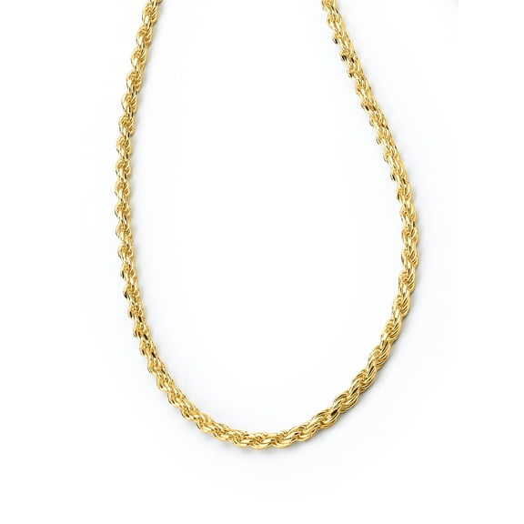 Metal Masters 14K Gold Plated Sterling Silver 925 Italian Rope Chain 2.3mm 16 18 20 22" 24" 30