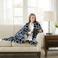 Beautyrest Ogee Sherpa Oversized Heated Electric Snuggle Wrap Throw