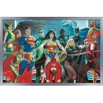 DC Comics - Justice League - Alex Ross - The Elite Wall Poster, 14.725" x 22.375", Framed