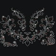 thumbnail image 1 of Flower Pattern Rhinestone Iron on Hotfix Heat Transfer Decal Bling Rhinestone Sticker Heat Transfer Patch Clothing Repair Applique for T-Shirt Clothing Pants Bags 11.7x8.3, 1 of 6
