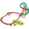 thumbnail image 1 of Hot Wheels Track Set, Neon Speeders Skyscraper Speed Circuit with 1 Hot Wheels Car, 1 of 6