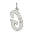 thumbnail image 4 of Sterling Silver Script Letter G Pendant Charm for Women or Unisex, Polished Cursive Initial Necklace Jewelry, Custom Alphabet Monogram Accessory, 4 of 6