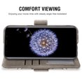 thumbnail image 3 of Compatible with Samsung Galaxy S9 Plus Wallet Phone Case and Tempered Glass Screen Protector Flip Credit Card Holder Stand Mandala Flower Cell Cover for S9+ 9S 9+ S 9 9plus S9plus Women Men Gray, 3 of 9