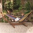 thumbnail image 4 of Vivere Double Cotton Hammock with Solid Pine Stand- Tropical, 4 of 5