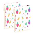 thumbnail image 2 of Flat Design Fruits Pattern A5 8.3x5.7in PP Notebook, Adjustable Rings, 60 Sheets, Diary or Journey Note, 2 of 8