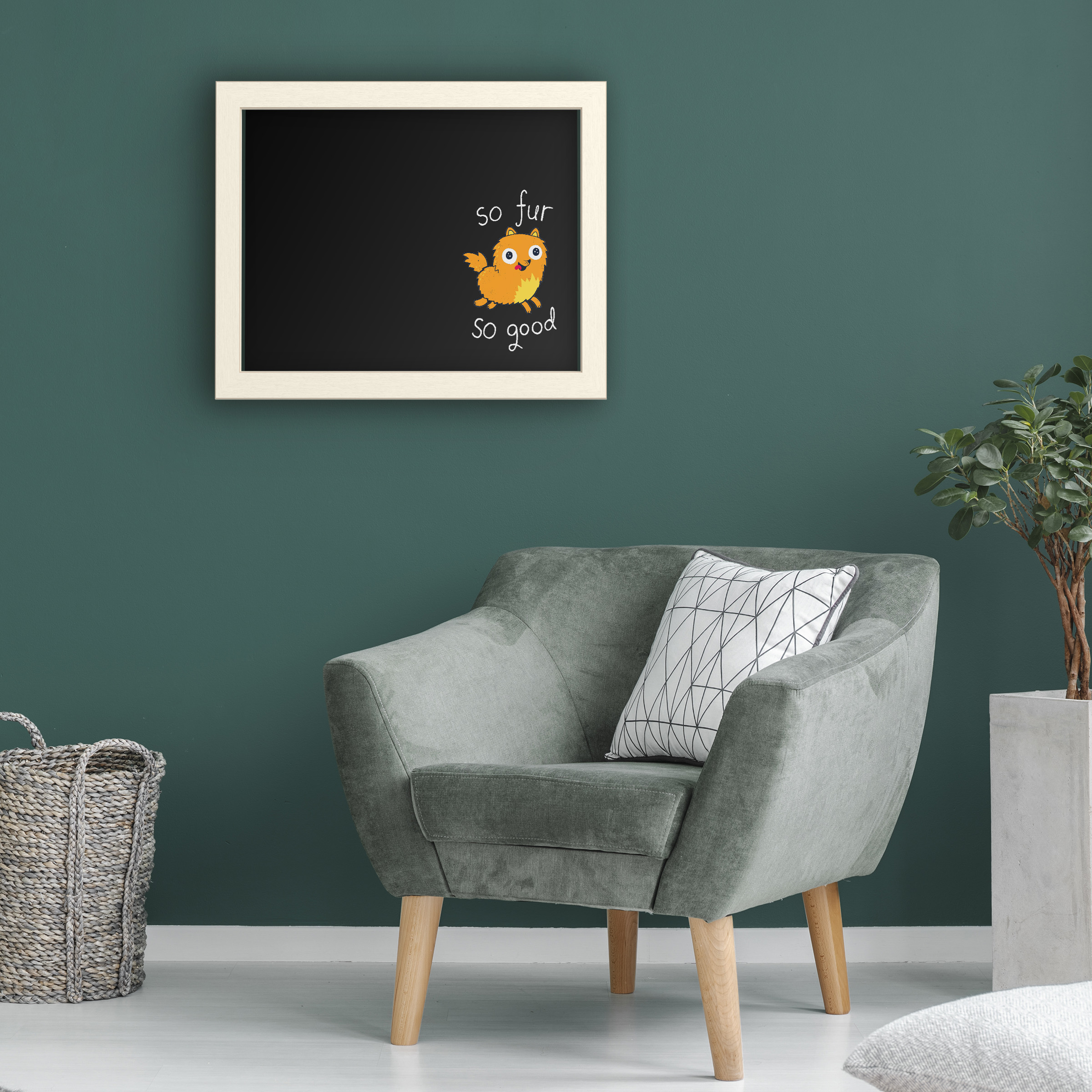 Trademark Fine Art 'So Fur So Good' Chalkboard by Michael Buxton