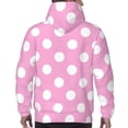thumbnail image 7 of Salouo Pink And White Polka Dot Pattern Men's Fall Hoodie Sweatshirt,Sport Hoodie with Pockets for Men Pullover Casual Hooded Sweatshirt-X-Large, 7 of 7