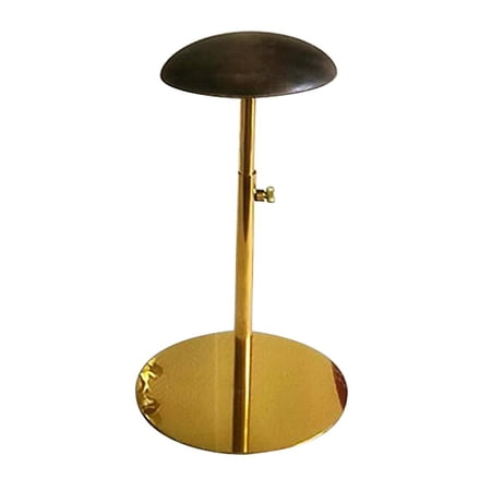 QSTDGVPW Dome Shape Hat Cap Holder Rack Freestanding Wig Display Storage Stand Dark Brown
