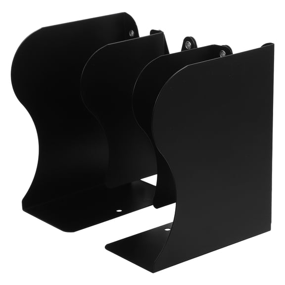 Heavy Duty Metal Bookends for Desktop and Study Room, Retractable Decorative Book Shelf Supports for Home and Office
