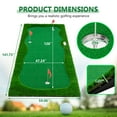 thumbnail image 2 of Mulinsonfly 12x5FT Golf Putting Green Mat - Professional Practice Mat with 3 Steel Cups, 2 Slope Pads & Non-Slip Base, Indoor/Outdoor Turf Mat Simulates Real Green Roll, 2 of 8