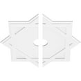thumbnail image 2 of 30"OD x 4"ID x 16 1/2"C x 1"P Axel Architectural Grade PVC Contemporary Ceiling Medallion, Two Piece, 2 of 11