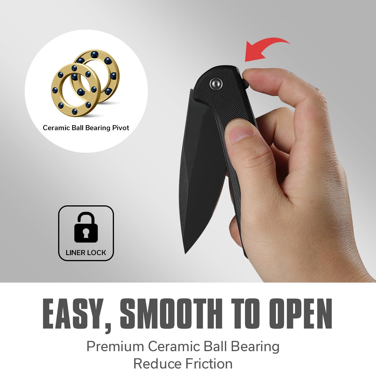 CIVIVI Primitrox Folding Knife Flipper Pocket Knife with 3.48" Nitro-V Blade G10 Handle for Everyday Carry C23005A-2