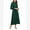 2# Darkgreen, variant on Women Dresses V Neck Wrap Tie Swiss Dot Dress Fashion Casual Fall Long Sleeve Maxi Comfort Solid Black Outfits