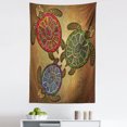 thumbnail image 1 of Ethnic Tapestry, 3 Ocean Turtles Ethic Style Animals Geometric Vibrant Ocean Theme Art Print, Fabric Wall Hanging Decor for Bedroom Living Room Dorm, 5 Sizes, Multicolor, by Ambesonne, 1 of 1