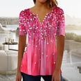 thumbnail image 2 of Jsaierl Womens Tops Hide Belly Shirts Summer Pleated Button V Neck Blouses Dressy Causal Empire Waist Floral Tunic Tops Plus Size S-5XL, 2 of 6
