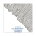thumbnail image 6 of Boardwalk Pro Loop Web/Tailband Wet Mop Head, Rayon, #24 Size, White, 12/Carton, 6 of 8