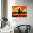 thumbnail image 4 of COMIO Western Cowboys Print, Vintage Cowboy Decor, Cowboy Western Wall Decor for Bedroom, Western Pictures Cowboy Art Prints, Rustic Rodeo Wall Art, Cowgirl Room Decor for Home,Picture,Wall, 4 of 5