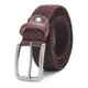 thumbnail image 2 of Minnieouse Cinturón trenzado Mujeres Hombres Pantalones Cintura Ropa decorativa Cintura Banda Casual Holeless Pin Hebilla Correa de nylon Transpirable Cinturones Marrón Minnieouse AP012253-02, 2 of 6