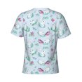 thumbnail image 6 of Vsdgher Rabbit And Butterfly Print Men's Dry Fit Mesh Athletic Shirts Moisture Wicking Tennis T-Shirt Tops, 6 of 9
