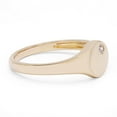 thumbnail image 4 of Rachel Koen Diamond Round Signet Ring 14K Yellow Gold 0.03cttw Size 7, 4 of 7